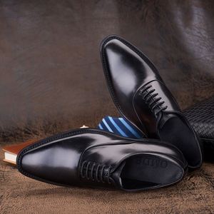 Chaussures de ville souples et décontractées pour hommes, style brogue à lacets, chaussures plates Oxford formelles pour le bureau, rehaussantes, automne - Product Image 6