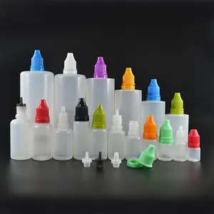 2ml 3ml 5ml 10ml 15ml 20ml 30ml 50ml 60ml 100ml 120ml Custom Eye Drops Bottle Label Plastic Nozzle Tip Dropper Bottle