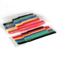 Sangle de câble auto-agrippante multicolore en nylon, réutilisable, écologique, avec adhésif double face, pour l'organisation de câbles