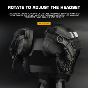 Adaptateur de casque de rotation WOSPORT Adaptateur de rail de casque pour casque de la série C ou casque 3M <span class=keywords><strong>COMTAC</strong></span> 3 - Product Image 4