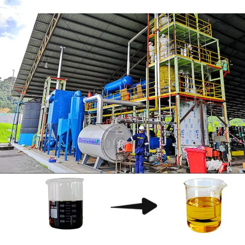 あらゆる種類の工業用廃油を処理するディーゼル蒸留機への新しいタイプ14tpd廃熱分解油