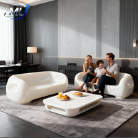 Ensemble de canapés sectionnels, chaises et tables en fibre de verre sur mesure, modernes, luxueux et durables, forme personnalisée pour hôtels, villas, bureaux, écoles