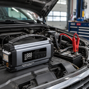 Démarreur portable 12V et gonfleur de pneus tout-en-un, démarreur d'urgence pour voiture, SUV, moto - Product Image 6