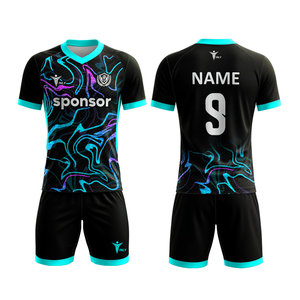 Custom Full Sublimatie Voetbalshirt Ademend Vochtregulerend Mesh Polyester Ademend Geborduurd Logo Voetbaltenue - Product Image 1