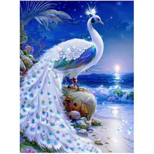 HUACAN 5D DIY Diamond Painting Animal Peacock Full Drill Mosaic Art Kit Wholesale Painting For Wall Art Factory Direct Sales