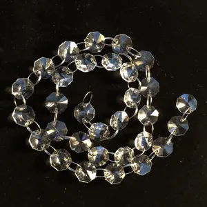 Hot Verkoop 14Mm Octagon Kristal Strengen Diy Gordijn Kristal Kralen Strengen Voor Wedding Party