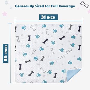 Tapis d'entraînement pour chien imperméable, extra absorbant, matelassé, imprimé, réglable, durable, écologique, réutilisable, antidérapant et lavable pour les pipis des animaux - Product Image 4