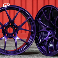 Jantes forgées monobloc à 5 branches en alliage d'aluminium 6061, couleur violet bonbon, 17-24 pouces pour Nissan 370Z WRX STI 5x114.3, ET personnalisé