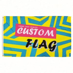 Drapeaux personnalisés en polyester 100D à double face, fabriqués en usine, pour une utilisation en extérieur et en intérieur - Product Image 4
