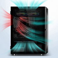 Lovingcool casing Gaming komputer Desktop Full Tower kustom E-ATX/ATX/micro-atx kompatibel kipas dapat disesuaikan kaca transparan