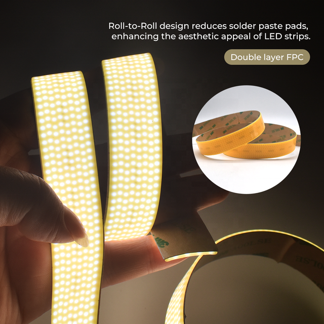 Ultra Bright 20mm Wide PCB COB LED Strip High Power High Density Better Output Easy Installation for Large Area Linear Lighting