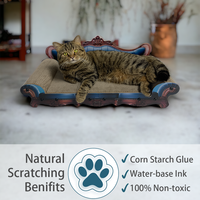 Nuevo Modelo 2024, Sofá Cama Rascador Desmontable Ecológico para Gatos, 25.6 Pulgadas, Papel Corrugado de Alta Calidad