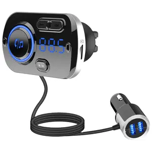 New USB Charger QC3.0 Plug in directional microphone FM Transmitter Bluetooth Car Mp3 Player Handsfree