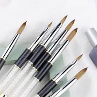 Pinceau à ongles professionnel 2026 en poils de vison 100% Kolinsky pour le dessin et la peinture des ongles, vente en gros