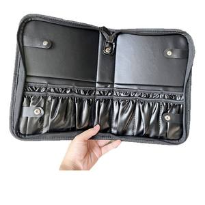 Bolsa de Maquillaje Plegable Vertical de Gran Capacidad con 29 Compartimentos, Estuche de Almacenamiento Portátil de PU Impermeable para Brochas de Maquillaje - Product Image 6