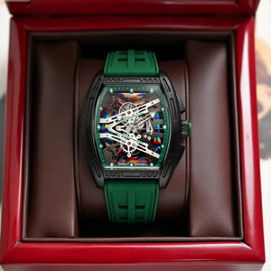 Reloj de Cuarzo Duan <span class=keywords><strong>Yao</strong></span> con Correa de Silicona, Esfera con Efecto Láser Personalizado, Luminoso, Estilo Ejecutivo para Hombre, Caja en Forma de Barril, en Stock - Product Image 1
