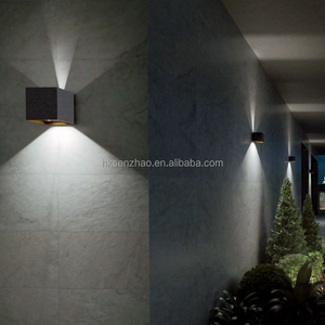 SENZHAO Modern Square Aluminum LED Up Down Wall Lamp IP65 Waterproof Outdoor Exterior Garden Decor Wall <b>Sconce</b> - Product Image 1
