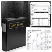 Carpeta de Historia Familiar Haoran, Carpeta de Genealogía con Separadores, Carpeta de Cuero para Árbol Genealógico, Idea de Regalo, Carpeta para Archivos