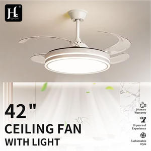 Modern White LED <b>Ceiling</b> <b>Fan</b> <b>with</b> <b>Light</b> and <b>Remote</b> 3-Color <b>Ceiling</b> <b>Fan</b> Lamp for Bedroom <b>Fan</b> <b>Light</b> - Product Image 2