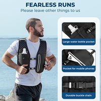 Gilet d'hydratation pour la course à pied avec sangles de poitrine réglables pour femmes et hommes, avec gourde souple de 500 ml