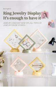 Biểu Tượng Tùy Chỉnh Các Tông Trượt Tay Áo Giấy Lưu Trữ Đồ Trang Sức Ngăn Kéo Hộp Rõ Ràng Pe Phim Nổi Món Quà Hiển Thị Hộp Nhẫn - Product Image 5