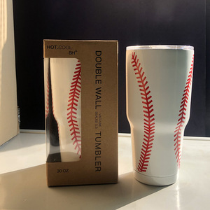 <b>Double</b> <b>Wall</b> Vacuum Sealed Stainless Steel 40oz Insulated Sports Adventure Travel <b>Mug</b> Iced Tea Coffee Baseball Print Tumbler - Product Image 4