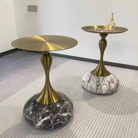 Salon moderne maison décorative canapé en métal côté centre rond cercle Table d'extrémité Table d'angle de luxe