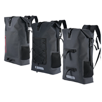 Sac à dos étanche personnalisé en bâche PVC ou TPU 30L Sac à dos à enroulement pour la randonnée, le surf, le rafting, la rivière