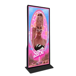 KINGONE 85 Inch Full Screen Floor Stand Digital Signage Android Advertising Player Poster Touch Screen Lcd Display Kiosk