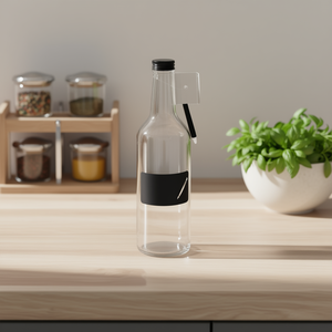 Botella de cuello recto, paquete de 12 recipientes de almacenamiento, frasco de vidrio con tapa para uso en la cocina - Product Image 3