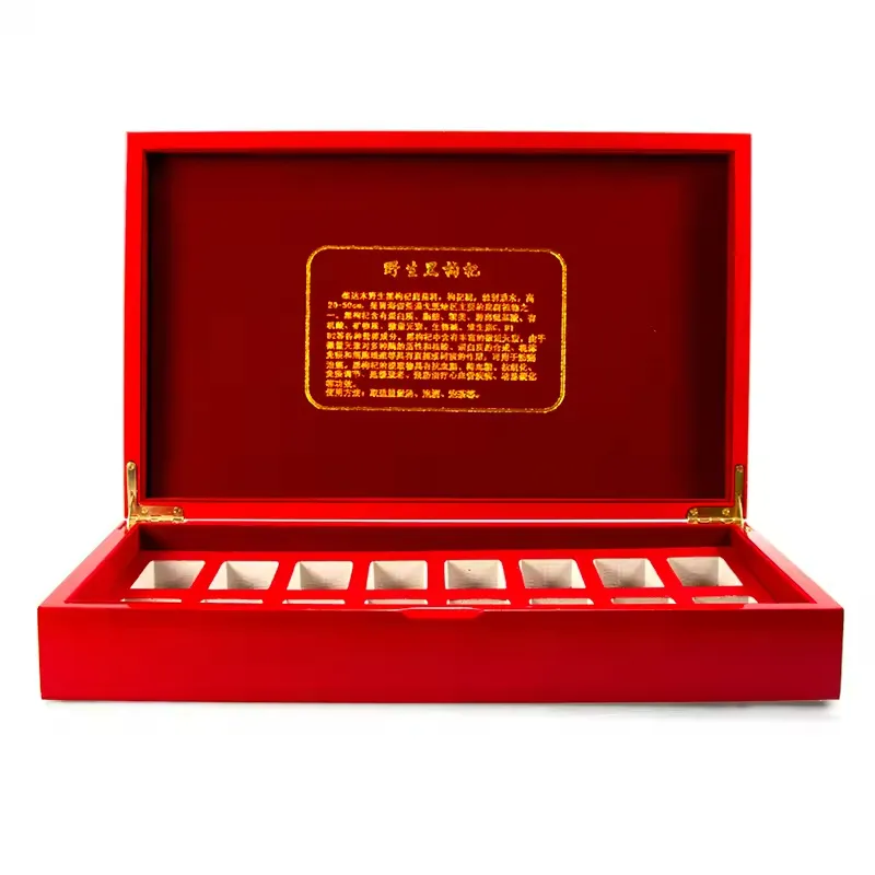 Sıcak satış Vintage küpe kolye hediye depolama ambalaj kutusu yüksek kalite Lycium Chinensis kutusu ahşap kasa