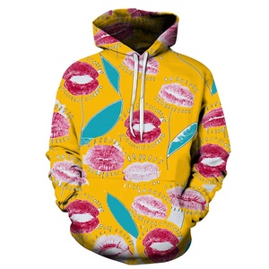 เสื้อฮู้ดพิมพ์ลายริมฝีปากการ์ตูนญี่ปุ่น,สเวตเตอร์สวมหัวมีกระเป๋าจิงโจ้สำหรับใส่คอสเพลย์<span class=keywords><strong>3D</strong></span> - Product Image 5