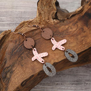 Pendientes de Aleación Geométricos de Moda, Hipoalergénicos, Regalo de San Valentín, Combinación de Forma XO para Mujer, UIONEN 1231 - Product Image 3