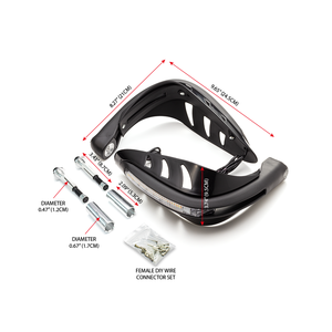 Phổ LED ánh sáng tay bảo vệ xe máy Dune Buggy ATV phụ kiện xe máy-xe đạp bụi bẩn tay bảo vệ làm bằng hợp kim nhôm - Product Image 6