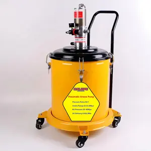 35L Air Operated / Manual / Electric Grease Lubricator Gun 9.5 Gallon High Pressure Pneumatic Grease Pump with Hose and Gun