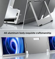 Moniteur d'ordinateur portable à double écran de 18,5 pouces, écran 100 % sRGB avec support réglable stable, connexion Type-C/USB-A, Plug and Play