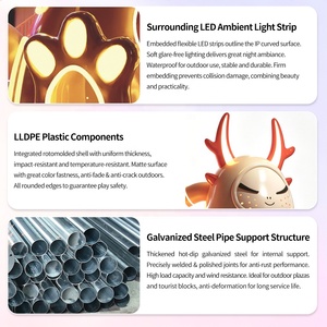 Scivolo a Spirale in Legno con Luci LED per <span class=keywords><strong>Parco</strong></span> Giochi Commerciale a Tema Montagna Fantastica, per Bambini, per Parchi Divertimento Notturni all'Aperto - Product Image 3
