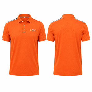 Men's <b>Orange</b> <b>Polo</b> Shirts Custom Logo Golf <b>Polo</b> Shirt Moisture Wicking 4 Way Stretch UPF 50 - Product Image 3