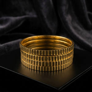 Wholesale Fashion Bangles Traditional Design Bangles 14K18K24K Gold Plated Brass Custom Bangles Gold Filled Jewelry Oro Joyeria - Product Image 5