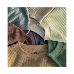 <span class=keywords><strong>T</strong></span>-<span class=keywords><strong>shirt</strong></span> da <span class=keywords><strong>uomo</strong></span> personalizzata a manica lunga in maglia Waffle aderente <span class=keywords><strong>termica</strong></span> morbida cotone-poliestere tinta unita in bianco <span class=keywords><strong>t</strong></span>-<span class=keywords><strong>shirt</strong></span> - Product Image 4