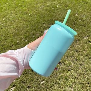 Us Warehouse 16Oz Sublimation <b>Macaron</b> Candy Color Matte Metal Tumbler Mug Stainless Steel Vacuum Insulated Can Cup for Vinyl - Product Image 4