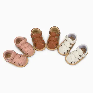 Hochwertige Outdoor-Baby-Schuhe leichte Gummi-Sockel weiche Anti-Rutsch-Baby-Sandalen und Hausschuhe