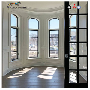 Finestra ad arco termico in alluminio bianco moderno con doppio vetro con soffitto a pavimento in stile francese - Product Image 6