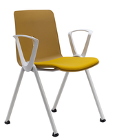 Chaise en plastique PP colorée chaise d'attente empilable en plastique chaise de conférence en plastique PP avec accoudoir