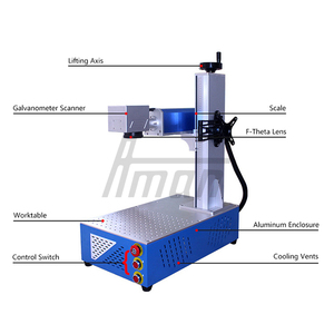 Nueva Máquina de Marcado Láser de Fibra de 50W, Independiente, 300x300mm, Refrigerada por Aire, Grabado Compatible con BMP/DXF, Anillos Metálicos, Tarjetas, Códigos QR, Fácil de Usar - Product Image 3