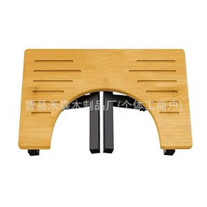 Wooden Toilet <b>Stool</b> <b>Height</b> <b>Adjustable</b> Foldable Anti Slip Durable For Bathroom Use - Product Image 5