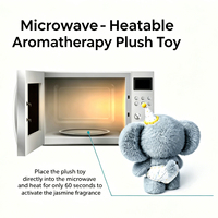 Peluche Éléphant Ultra Douce 28 cm Rembourrée en Coton PP avec Doublure en Maille Respirante pour le Confort des Enfants au Moment du Sommeil et la Réduction du Stress