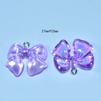 Lot de pendentifs en résine DIY pour modèles de nœuds, peints à la main, breloques colorées, décorations pour nœuds de cheveux, pour bijoux et la Saint-Valentin