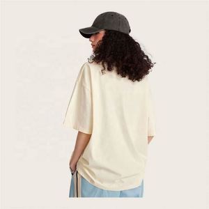 Designer Printed Customizable 100% Cotton Knitted Heavy Weight Oversize High Street Wear T-Shirt for Men with <b>Drop</b> Shoulder - Product Image 4