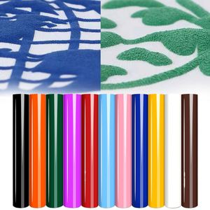 50cm * 1M màu sắc khác nhau in 3D phun bọt sáng phát sáng tối chuyển nhiệt Vinyl nhiệt độ cao quần áo ứng dụng chuyển giấy - Product Image 5